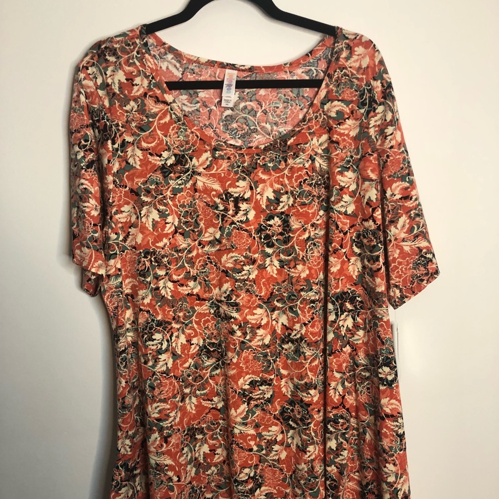 Lularoe Perfect T 3xl floral scroll